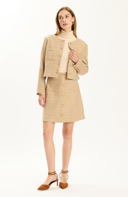 JANICE HOUNDSTOOTH JACKET