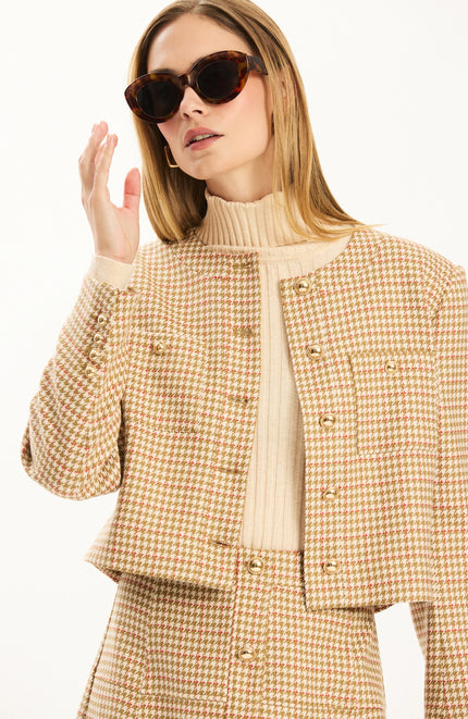 JANICE HOUNDSTOOTH JACKET