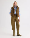PUFFER VEST IN WATERPROOF CANVAS
