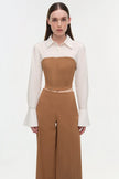 KALLIN CROPPED WIDE LEG PANT
