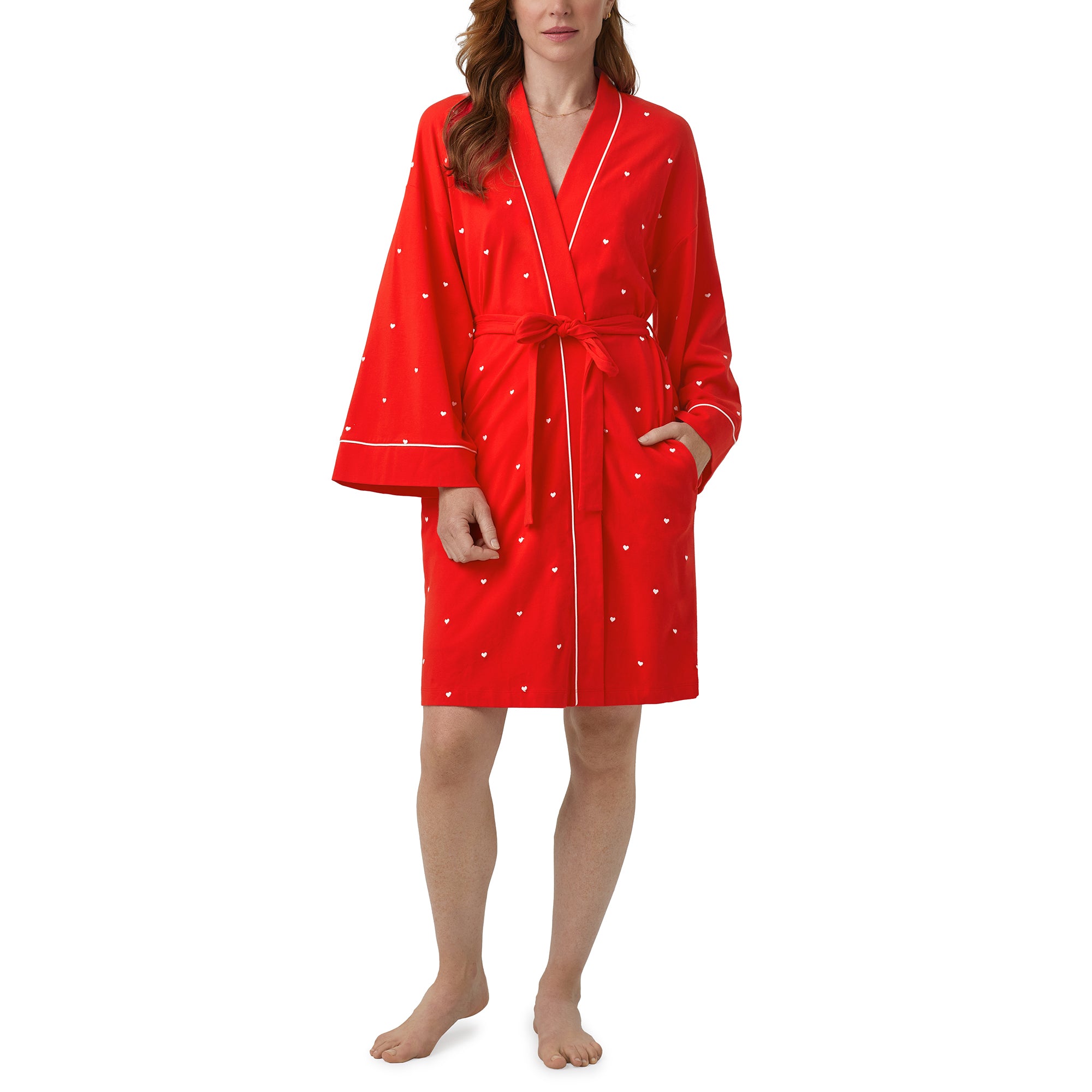 BANDED COLLAR ROBE