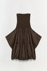 IZZY STRAPLESS TAFFETA MIDI DRESS
