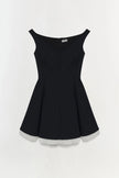 DOROTHIE PLEATED COMBO MINI DRESS