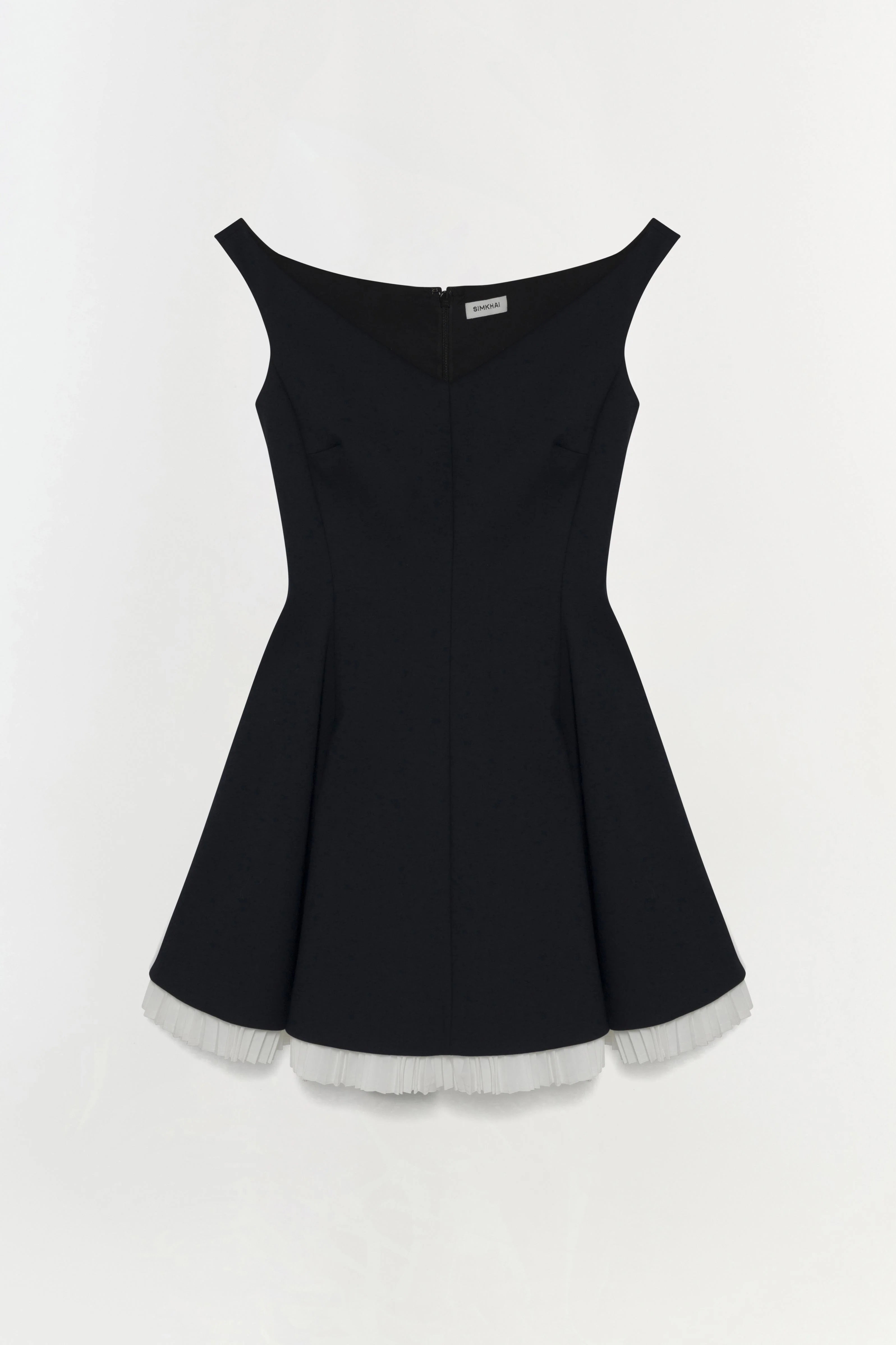 DOROTHIE PLEATED COMBO MINI DRESS