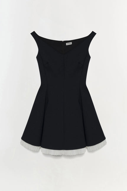 DOROTHIE PLEATED COMBO MINI DRESS