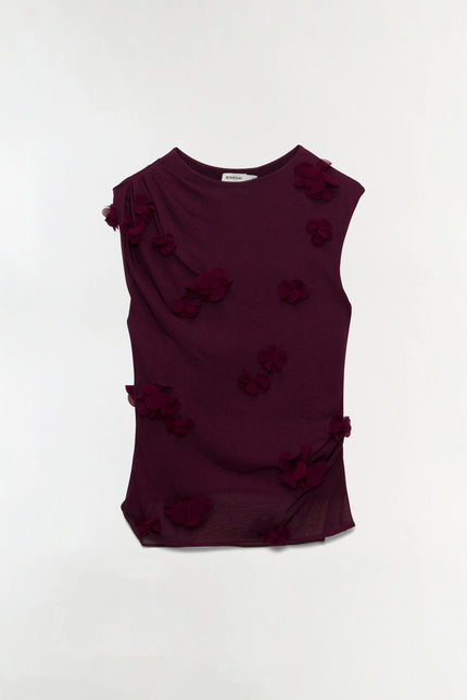 TESSA FLORAL APPLIQUE TOP