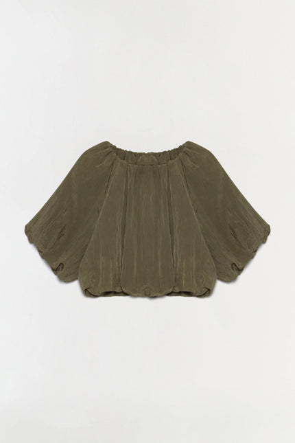 ANNI PUFF SLEEVE CROPPED TOP