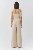 APRIL COTTON FAILLE BUSTIER TOP