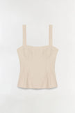 APRIL COTTON FAILLE BUSTIER TOP