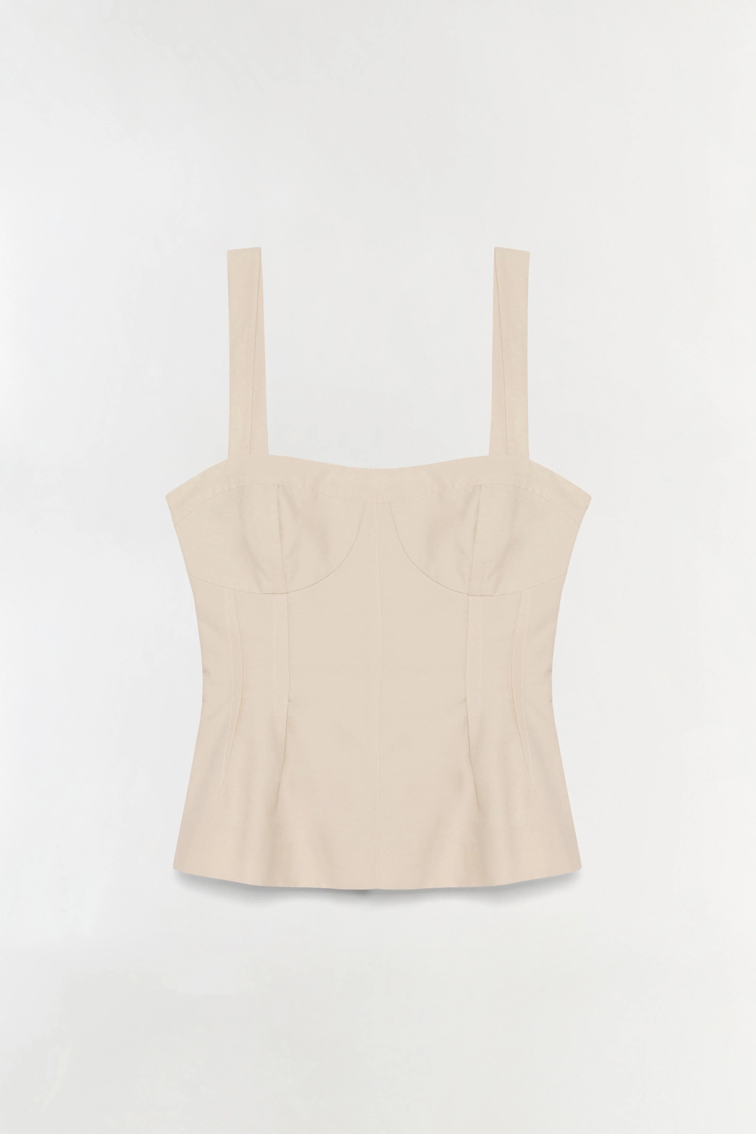 APRIL COTTON FAILLE BUSTIER TOP