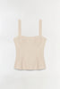 APRIL COTTON FAILLE BUSTIER TOP