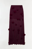 CORA FLORAL APPLIQUE MIDI SKIRT