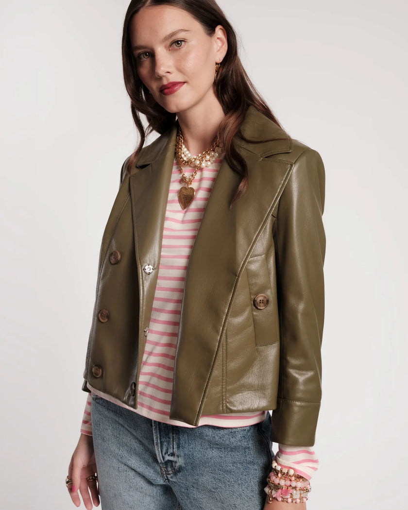 MOTO JACKET IN OLIVE