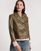 MOTO JACKET IN OLIVE