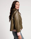 MOTO JACKET IN OLIVE