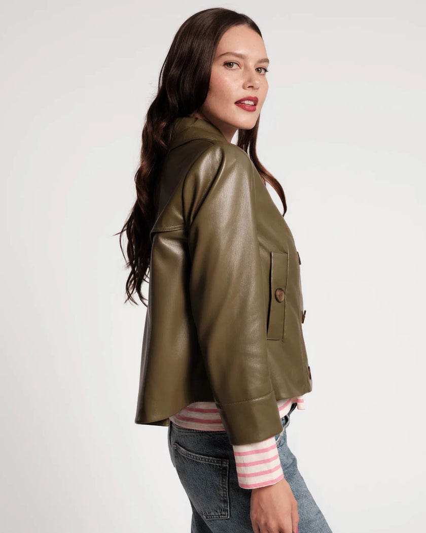 MOTO JACKET IN OLIVE