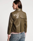 MOTO JACKET IN OLIVE