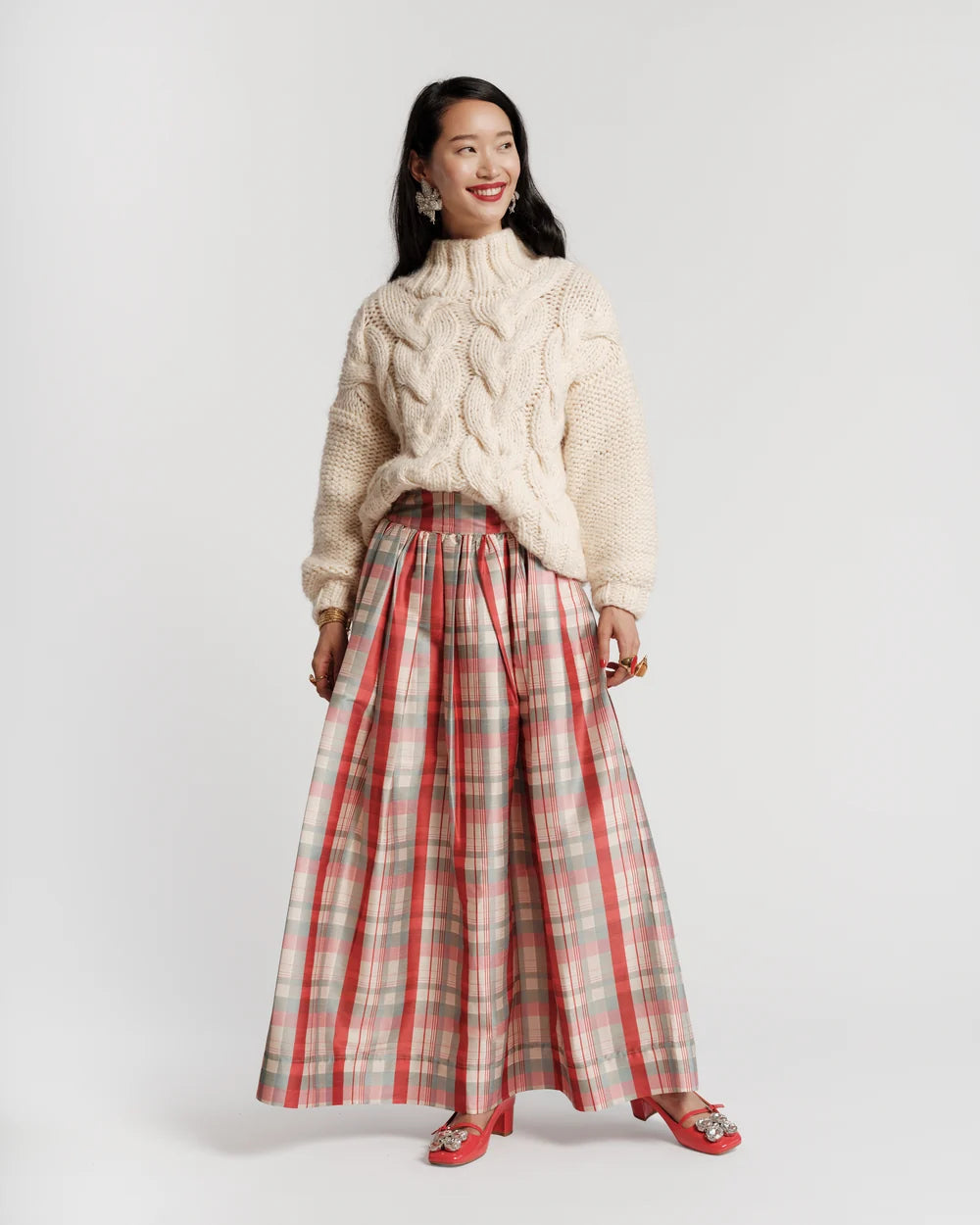 BALL SKIRT IN FV PLAID
