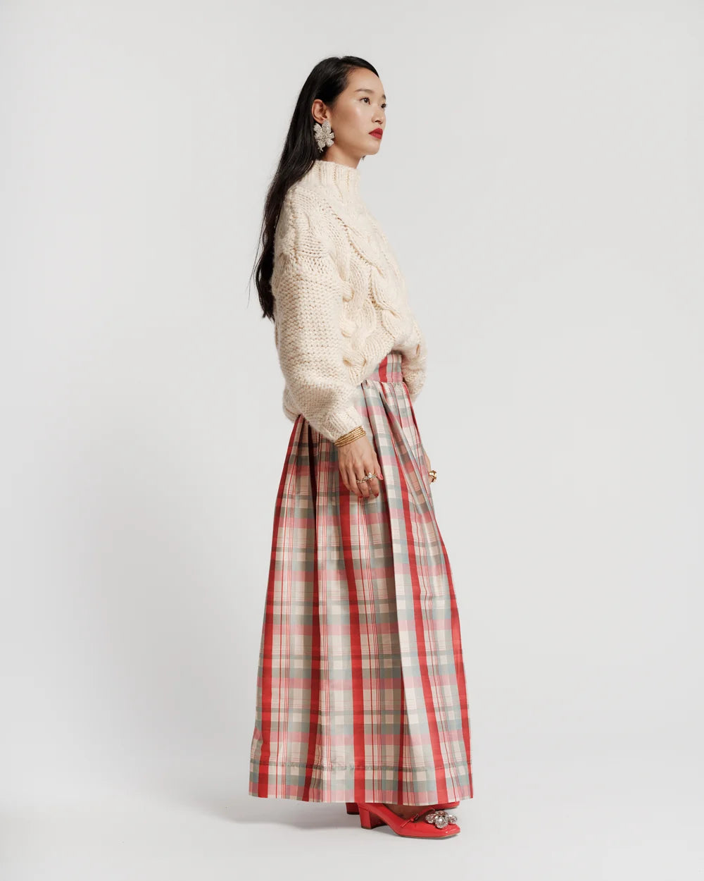 BALL SKIRT IN FV PLAID