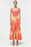 LARA MIDI DRESS IN GOLDEN HOUR SUNSET