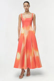 LARA MIDI DRESS IN GOLDEN HOUR SUNSET