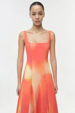 LARA MIDI DRESS IN GOLDEN HOUR SUNSET