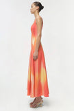 LARA MIDI DRESS IN GOLDEN HOUR SUNSET