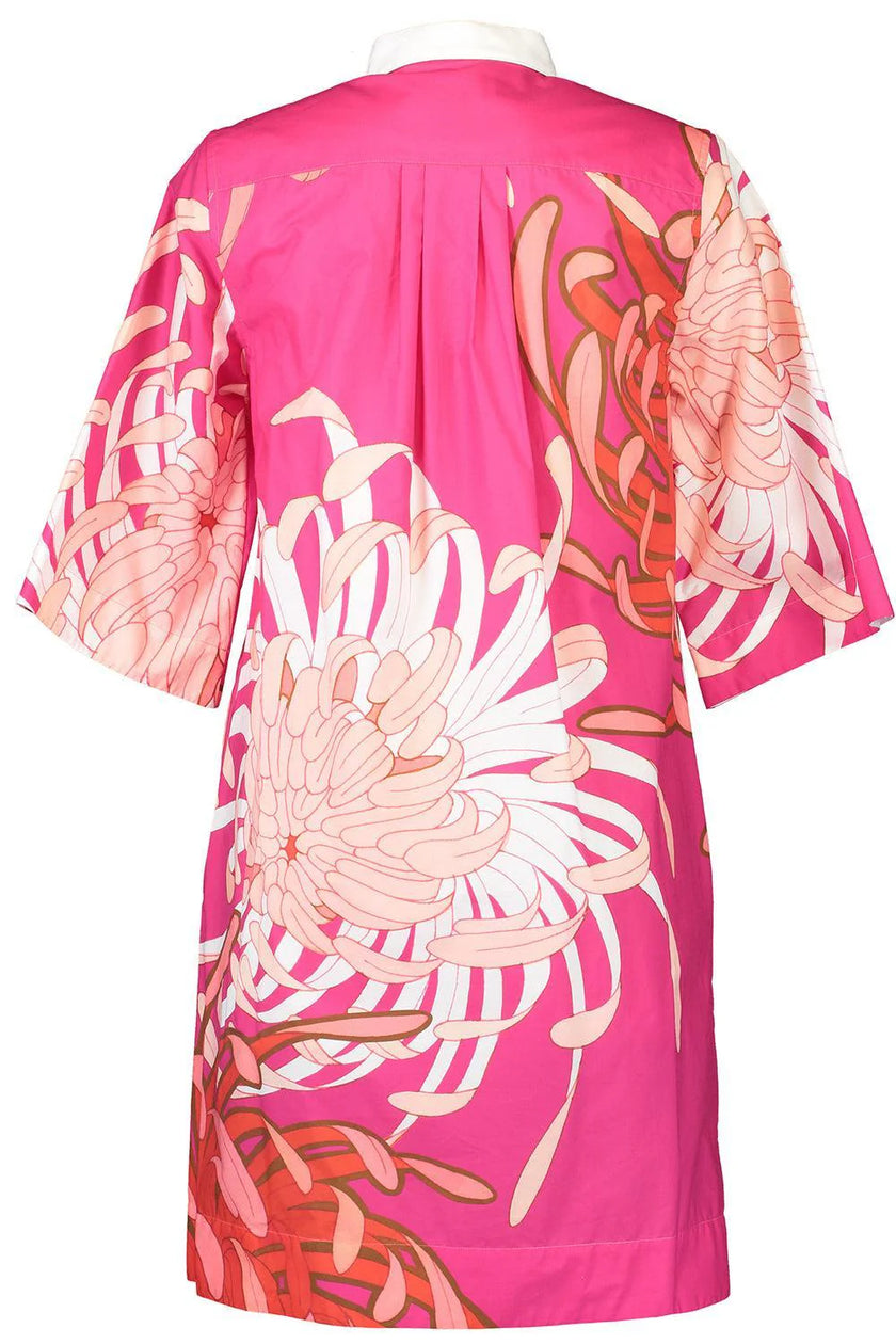 JACKALYN RED DAHLIA PRINT DRESS