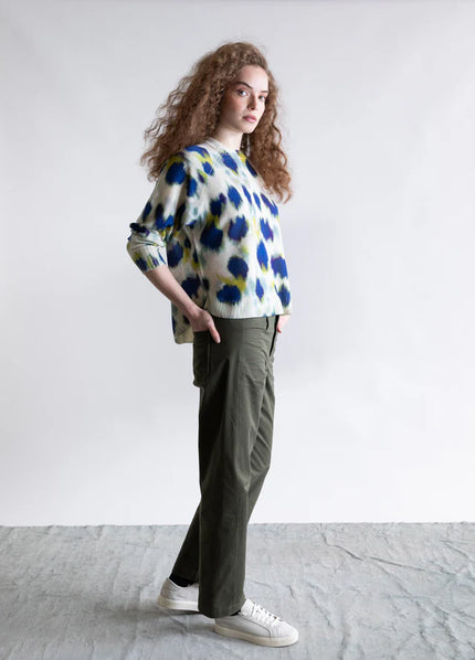 FADED ANIMAL PRINT CREW SWEATER