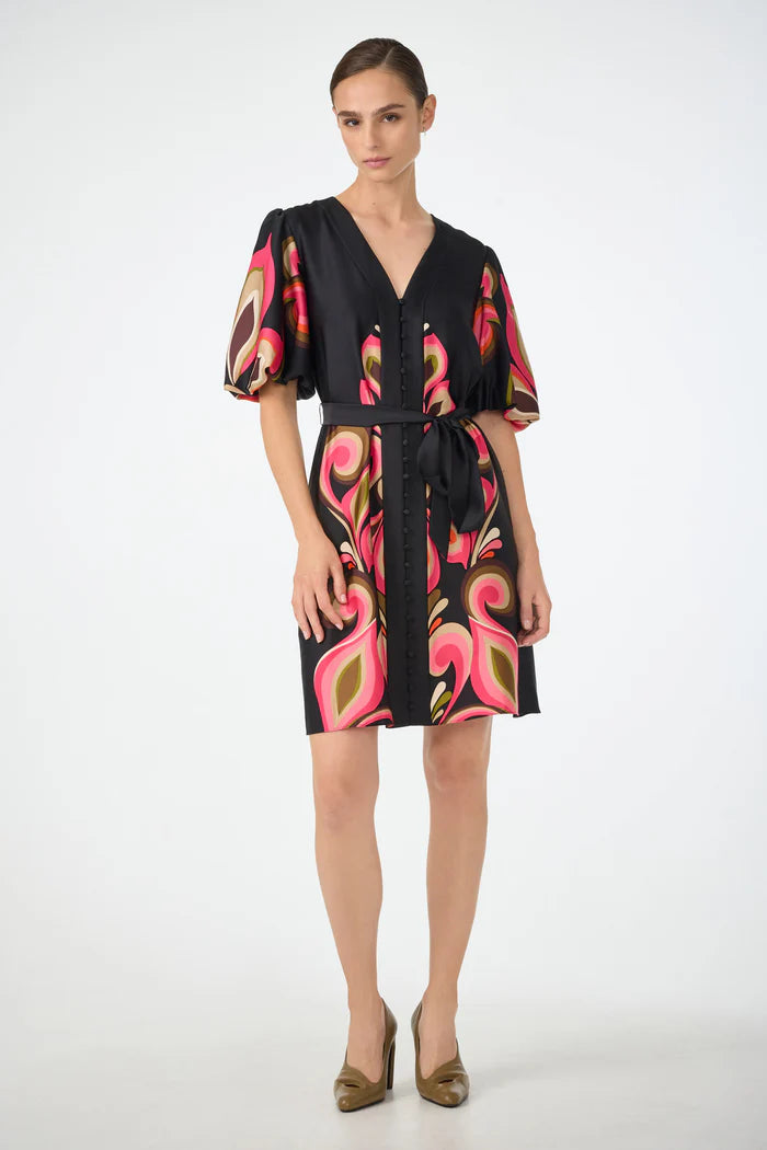 CERTONIA PUFF SLEEVE DRESS