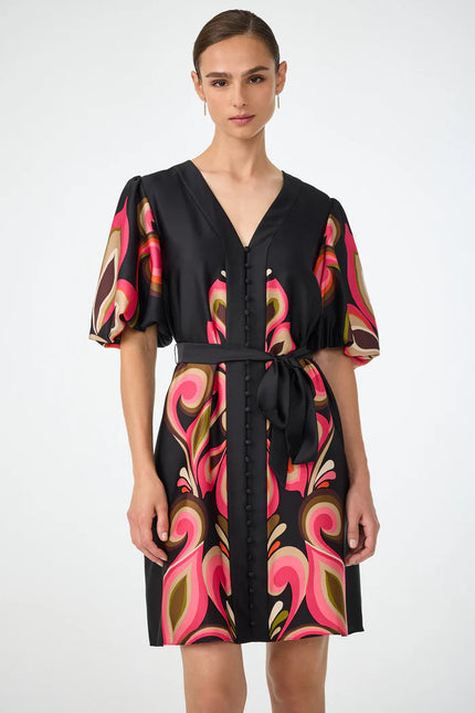CERTONIA PUFF SLEEVE DRESS