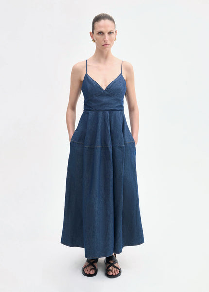 CAMISOLE DRESS IN CHAMBRAY