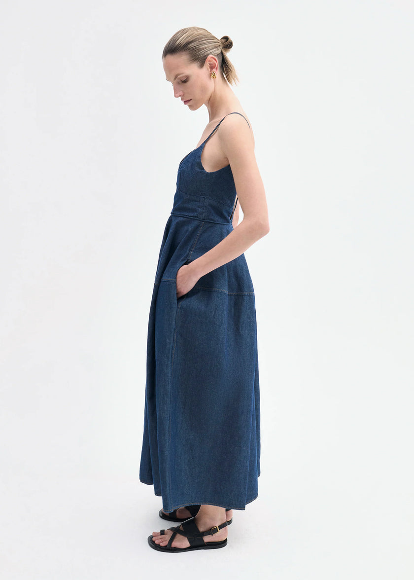 CAMISOLE DRESS IN CHAMBRAY