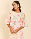 CHARLIZE SCALLOP TOP ON ROSE VINES