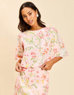 CHARLIZE SCALLOP TOP ON ROSE VINES