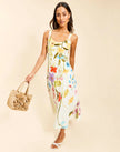 SUGARCANE MIDI DRESS IN GARDEN MUSE