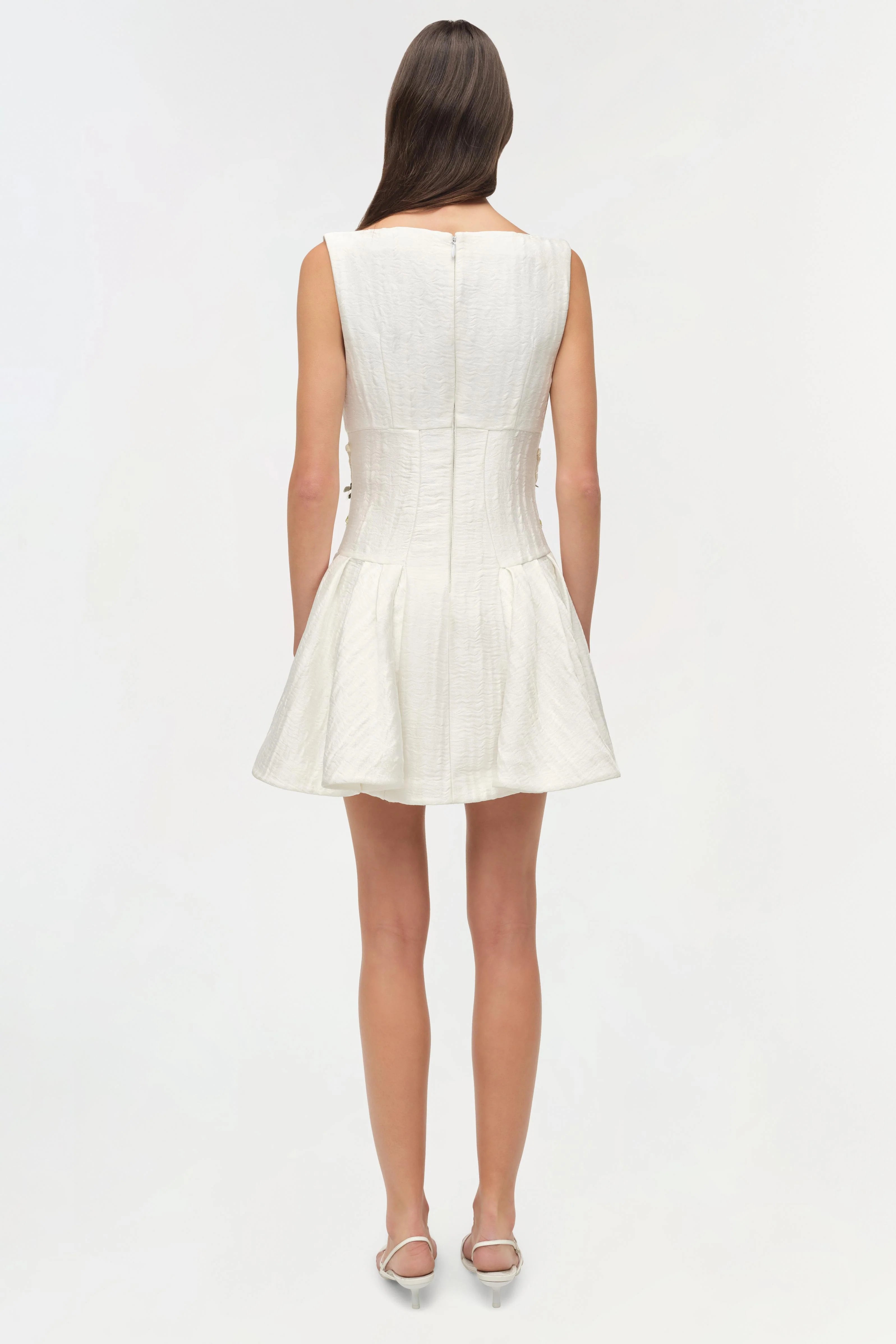 CALILLY FLORAL JACQUARD MINI DRESS
