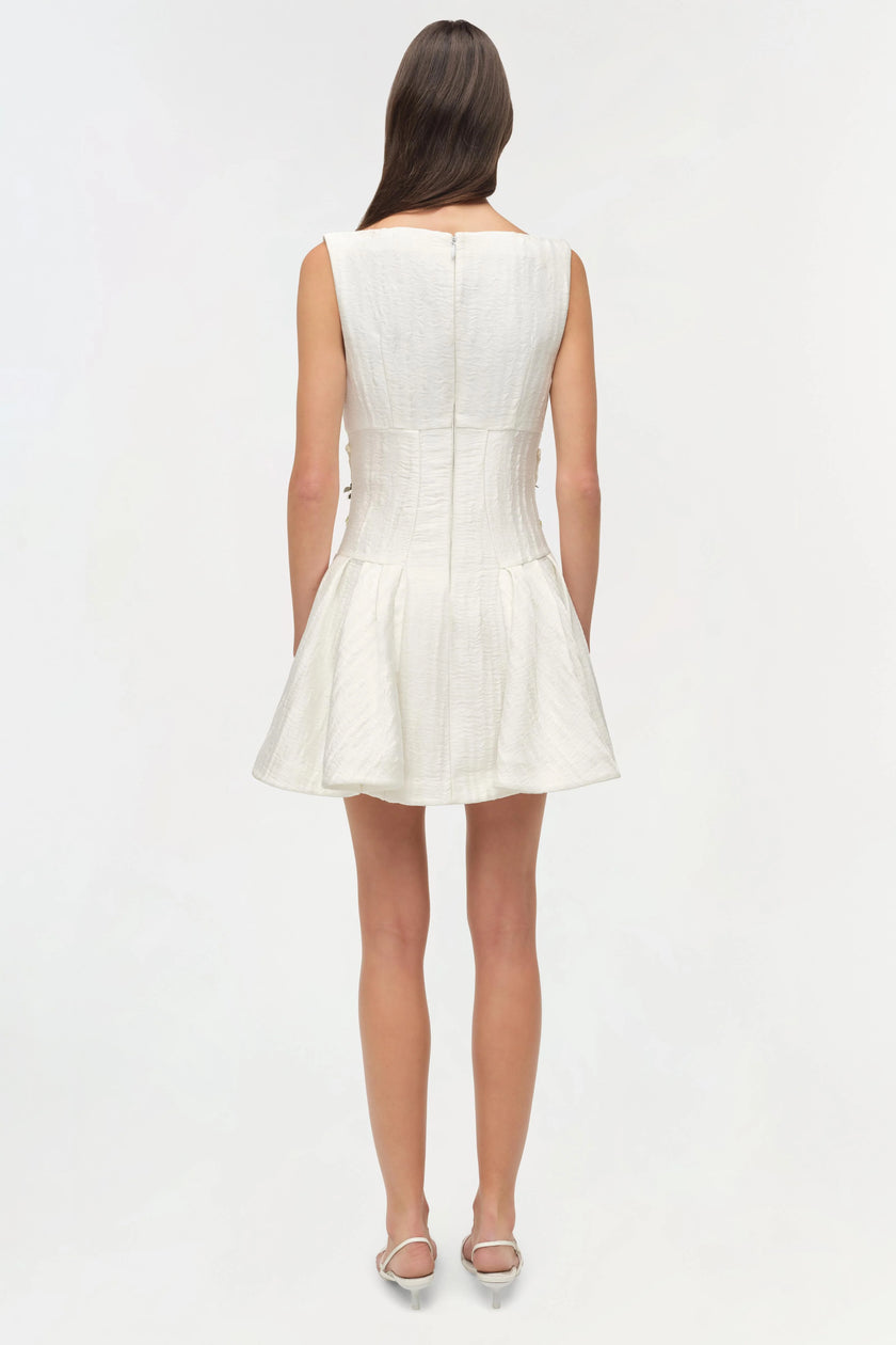 CALILLY FLORAL JACQUARD MINI DRESS