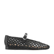 EVONNA WOVEN LEATHER MARY JANE BALLET FLAT