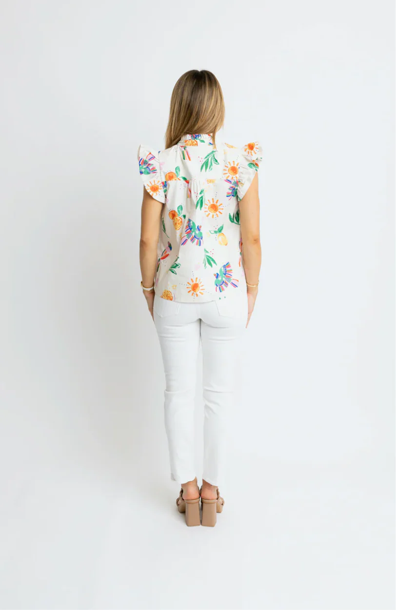 TOUCAN FRUIT VNECK TOP