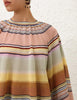 COCO STRIPE BELL SLEEVE TOP
