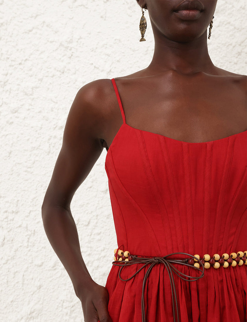 RHIANNON CORSET MIDI DRESS