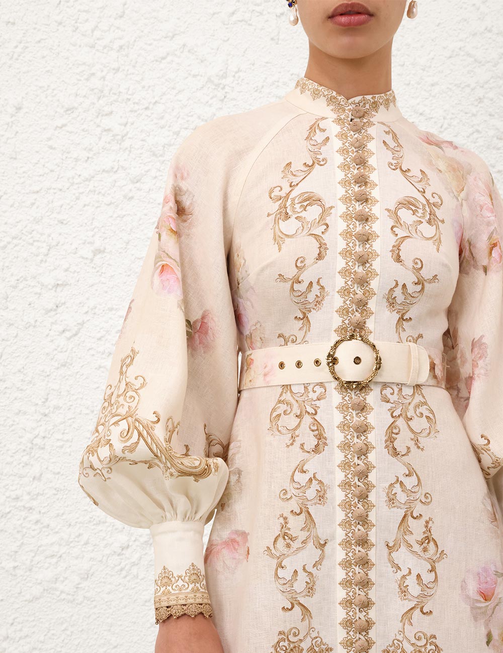 HYPNOTIC BUTTONED MIDI DRESS