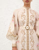 HYPNOTIC BUTTONED MIDI DRESS