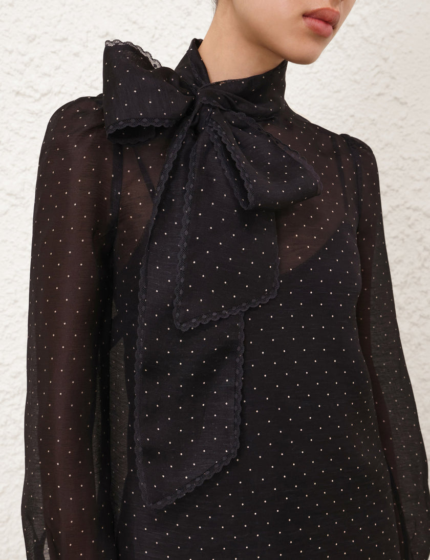 DREAM PUSSYBOW MINI DRESS