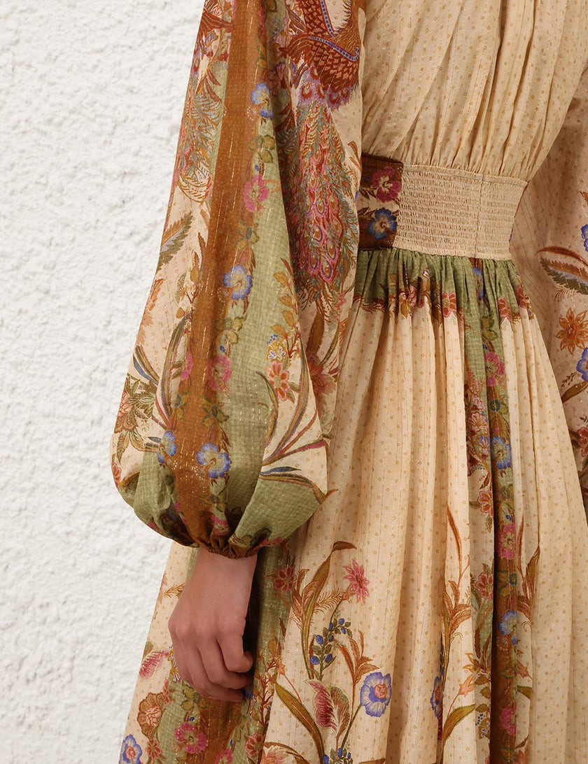 INDRA WAISTED MAXI DRESS