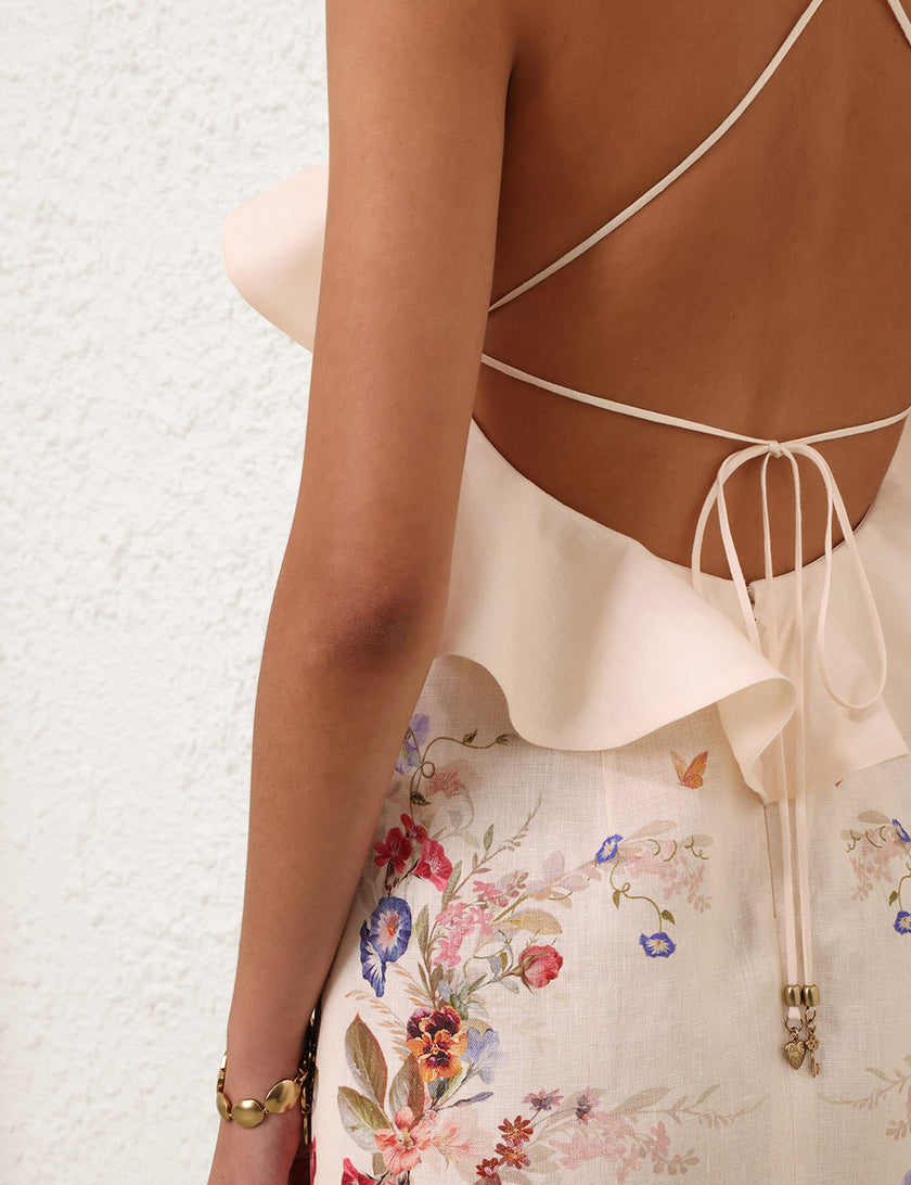 PATIENCE FRILL MIDI DRESS