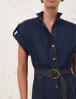 DENIM MIDI DRESS