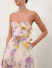 LUNA RUFFLE MIDI DRESS