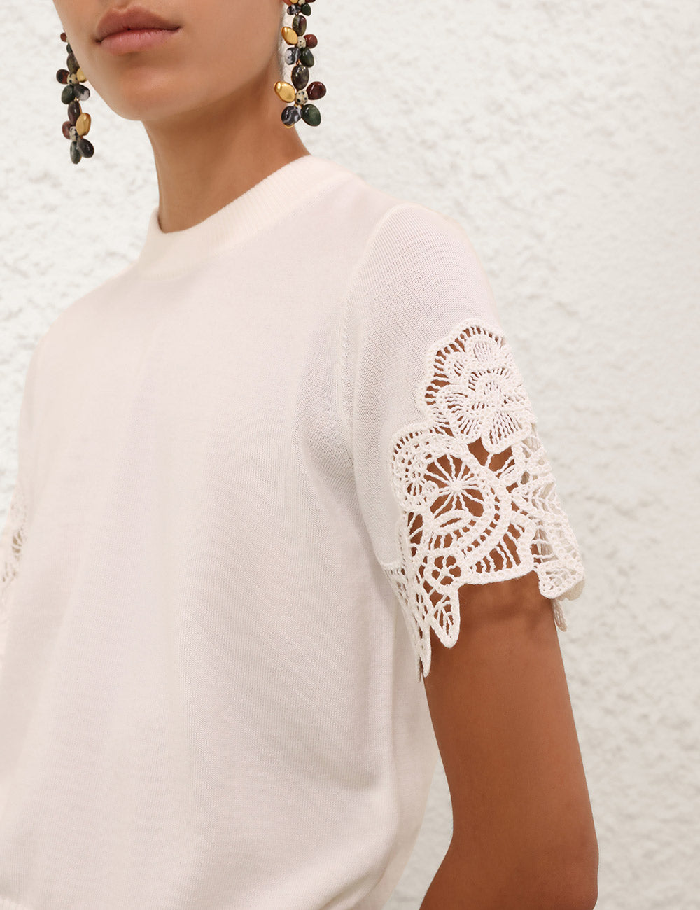LUNA MERINO LACE TEE
